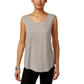 JM Collection Women's Scoop Neck Tank Top Gray Size X-Small
