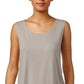JM Collection Women's Scoop Neck Tank Top Gray Size X-Small