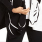 Alfani Women's Two Tone Open Front Poncho Cardigan Black Size XX-Large