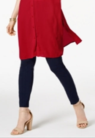 Alfani Women's Super Button Front Tunic Red Size Large