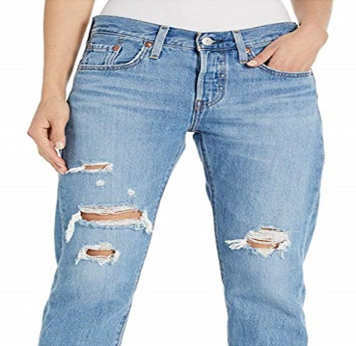 Levi's Women's 711 Embroidered Skinny Jeans Blue Size 16 W33