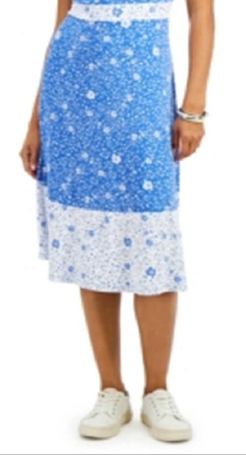 Charter Club Women's Floral Sleeveless Dress Blue Size XX-Large
