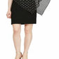SL Fashions Women's Printed Short Sleeve Jewel Neck Above the Knee Shift Cocktail Dress Black Size 16