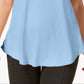 JM Collection Women's Cold Shoulder Swing T-Shirt Blue Size Medium