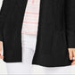Charter Club Women's Cotton Long Cardigan Black Size Large