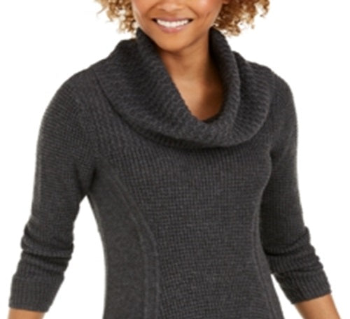 Style & Co Women's Cowlneck Tunic Sweater Gray Size Petite M