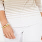 Charter Club Women's Pima Cotton Button Shoulder Stripe Top Yellow Size XX-Large
