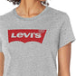 Levi's Women's Slim Logo Graphic T-Shirt Gray Size Large