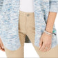 Style & Co Women's Open Marled Knit Cardigan Blue Size X-Large