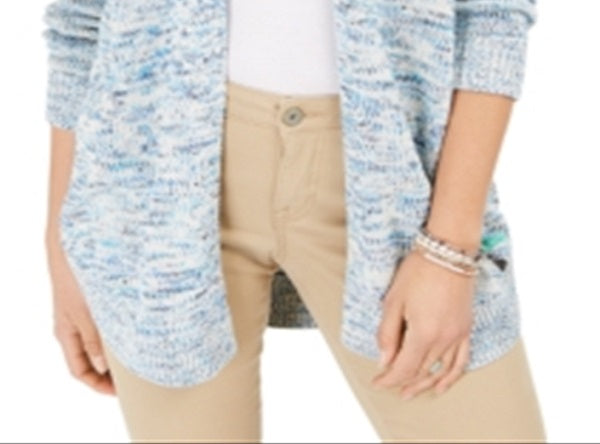 Style & Co Women's Open Marled Knit Cardigan Blue Size X-Large