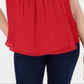 Charter Club Women's Pintucked Top Red Size Petite Small