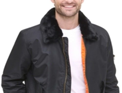 Tommy Hilfiger Men's Military Bomber Jacket Black Size X-Large