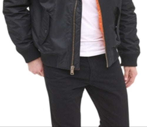 Tommy Hilfiger Men's Military Bomber Jacket Black Size X-Large