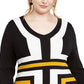 INC International Concepts Women's Plus Colorblocked Tunic Yellow Size 2X