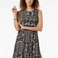 Style & Co Women's Printed Swing Dress  Black&White Size Petite S