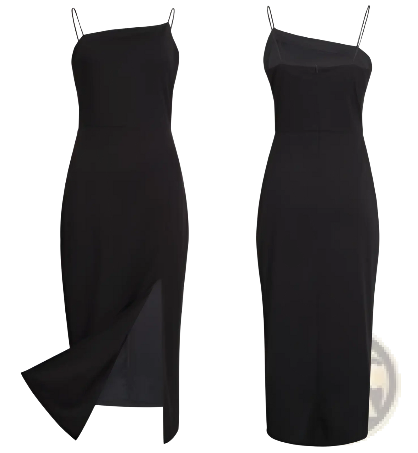 Sleeveless High Slit Bodycon Midi Dress