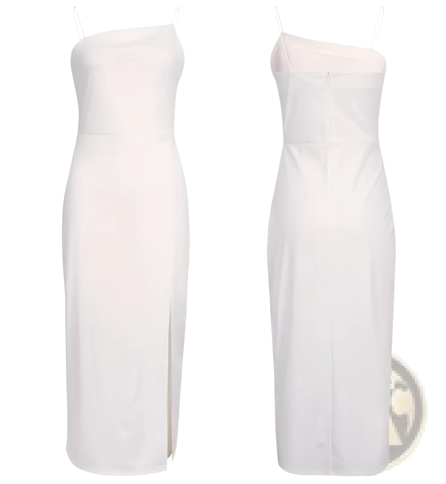 Sleeveless High Slit Bodycon Midi Dress
