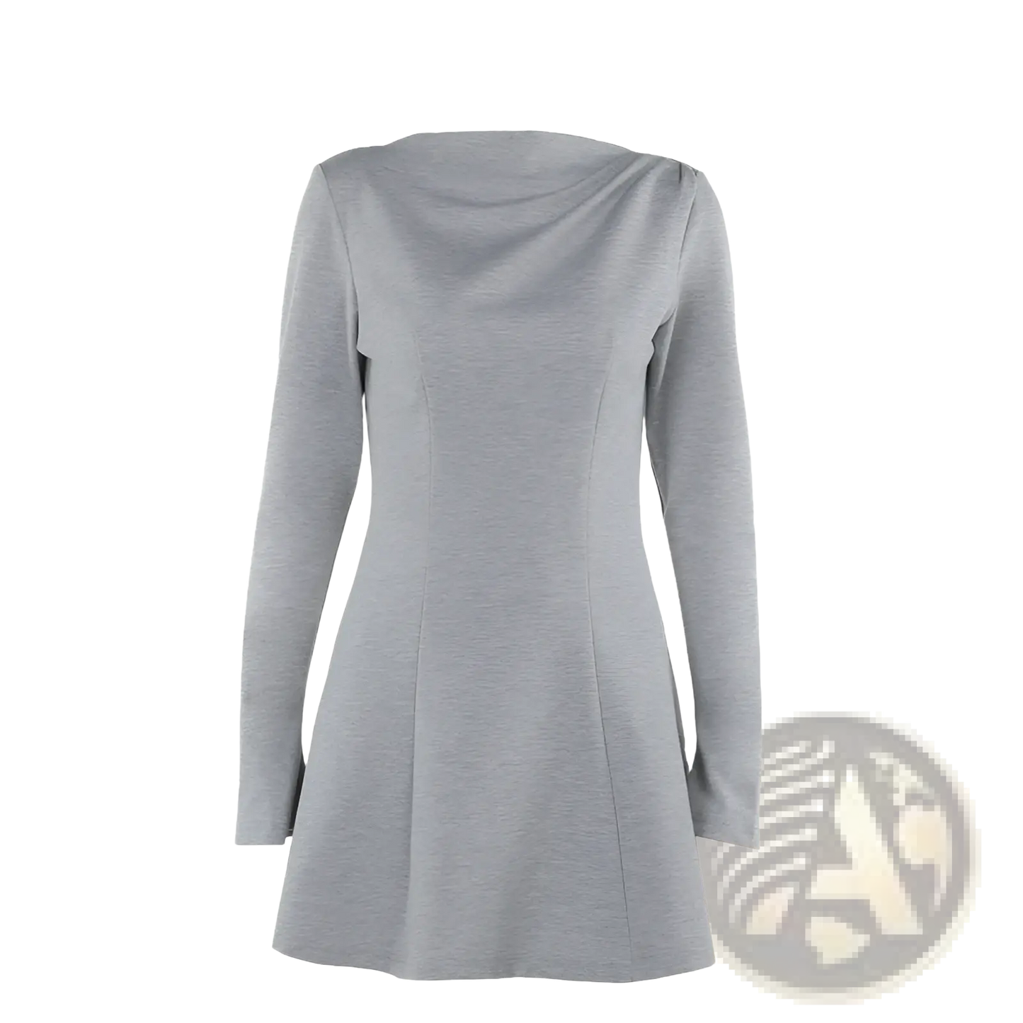 Slim Fit Long Sleeve a Line Flared Dress