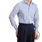 Slim Fit Striped Cotton Long Sleeve Commuter Shirt