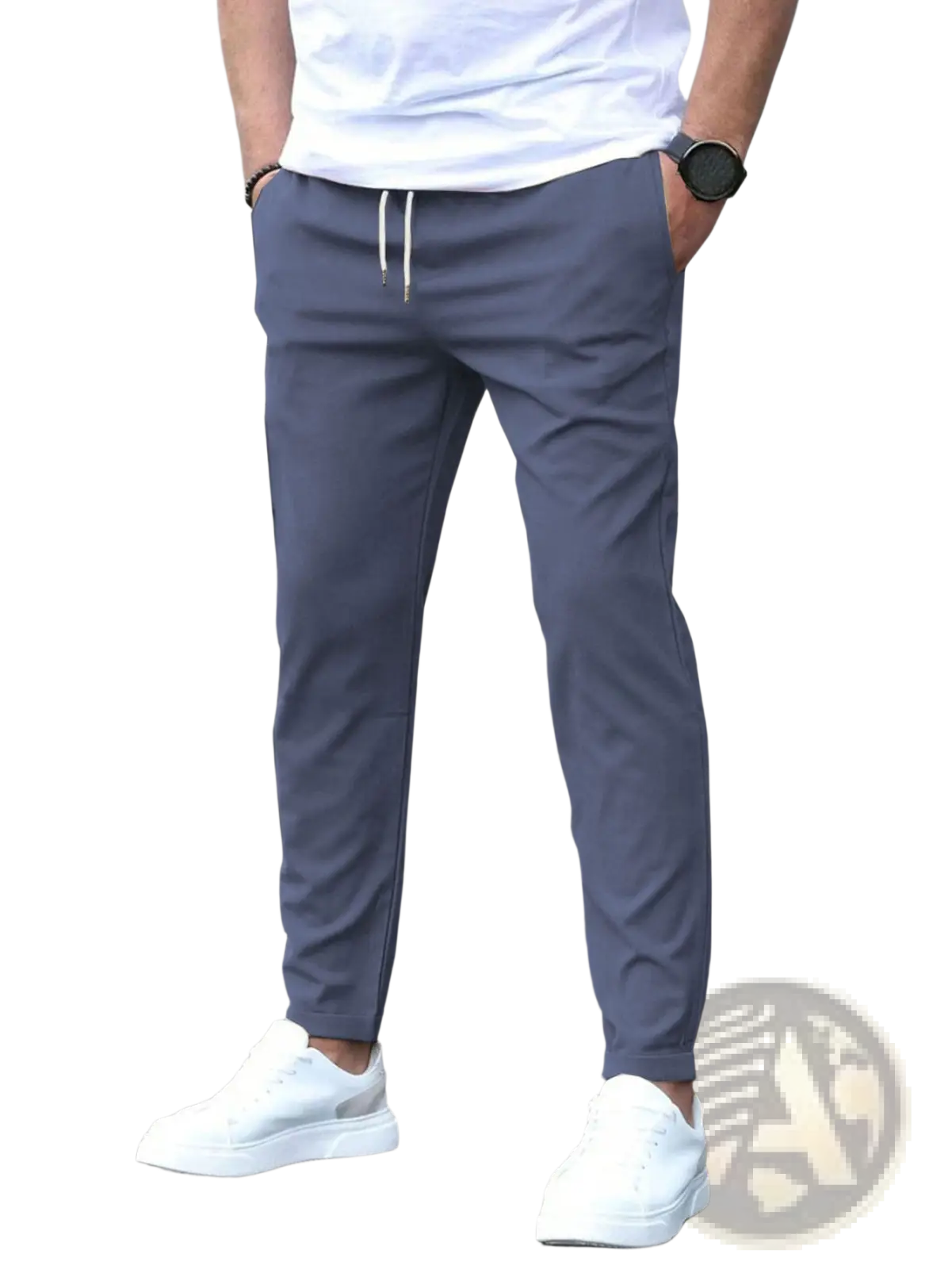 Slim Fit Tapered Jogger Pants with Drawstring