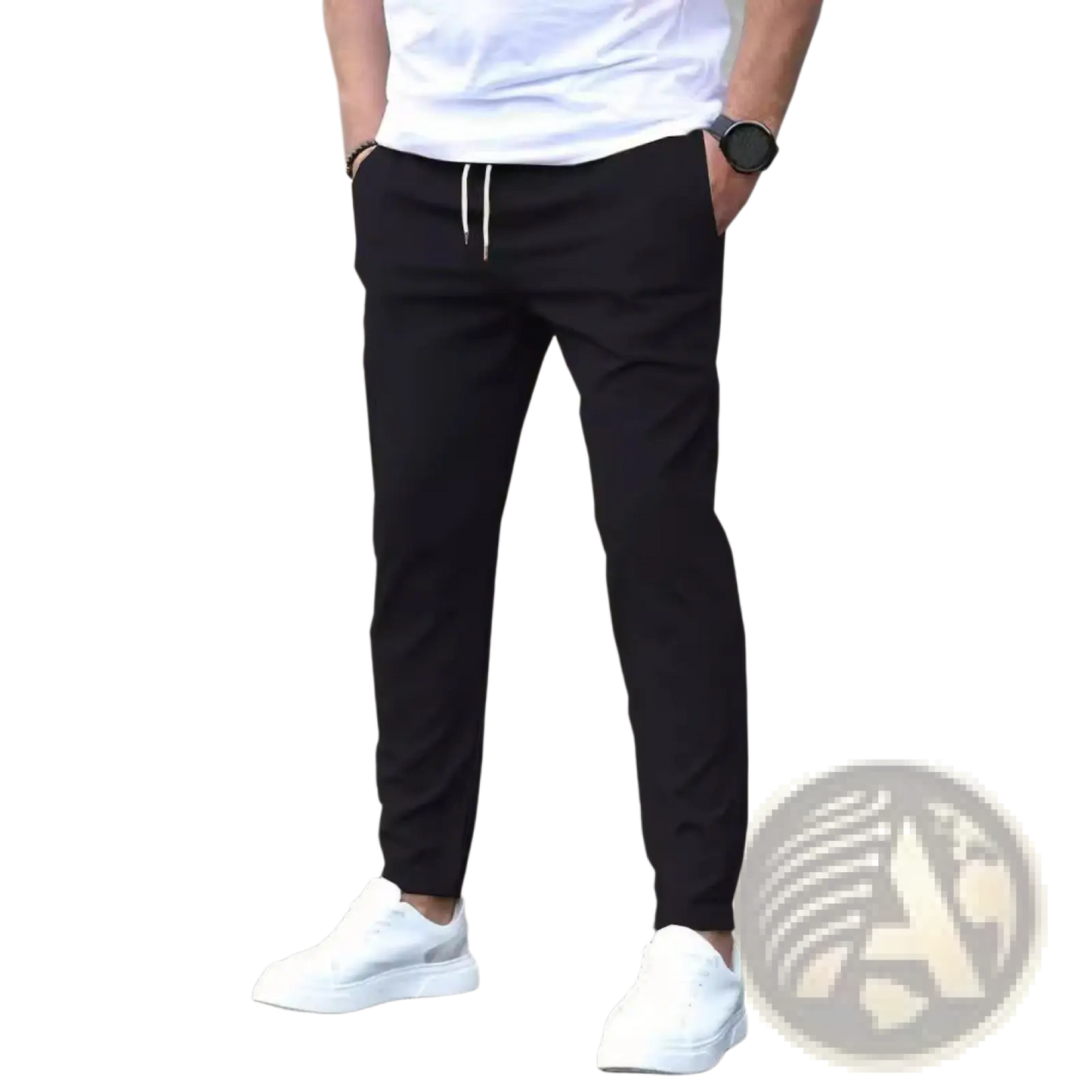 Slim Fit Tapered Jogger Pants with Drawstring