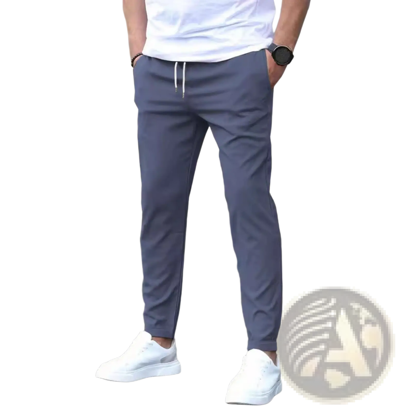 Slim Fit Tapered Jogger Pants with Drawstring