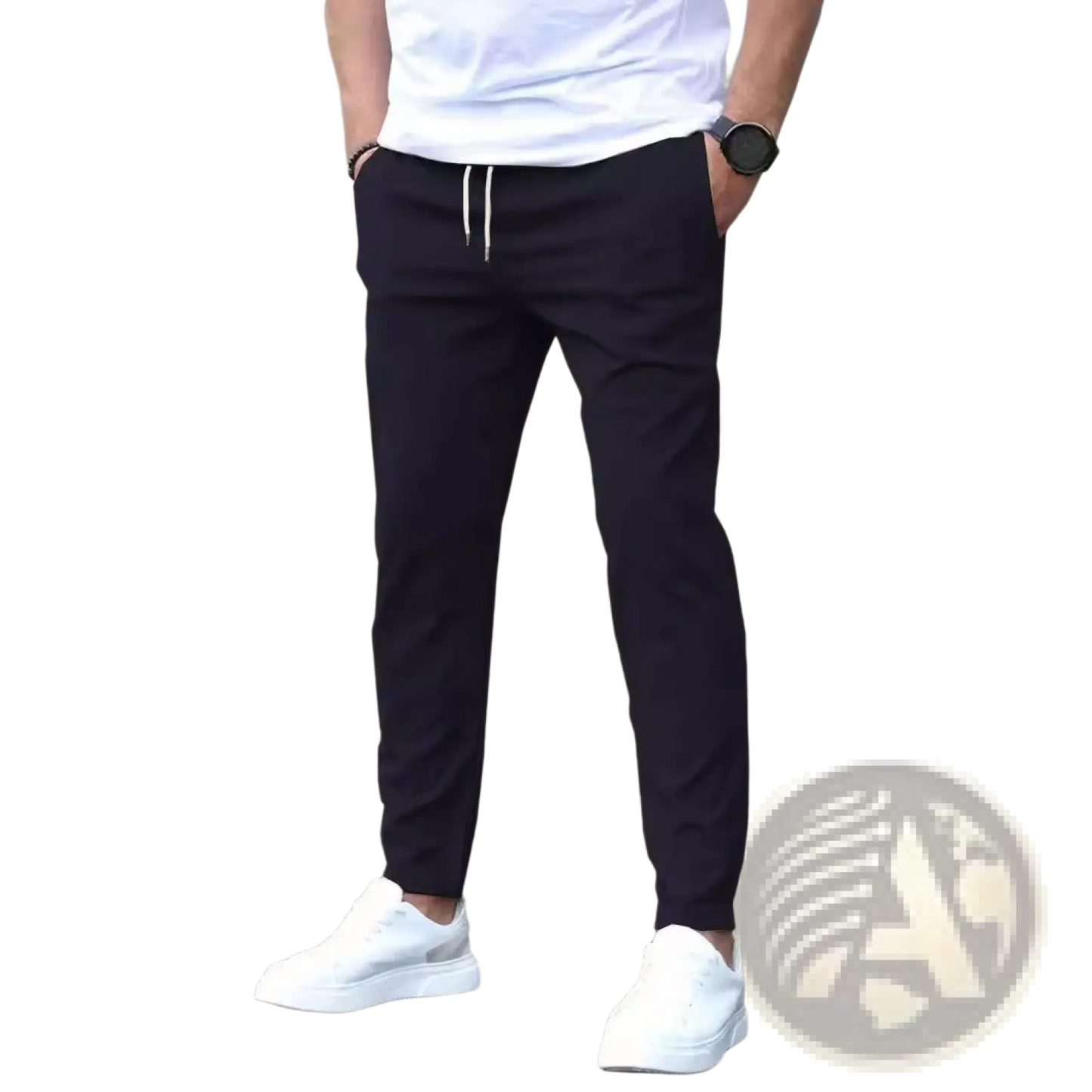 Slim Fit Tapered Jogger Pants with Drawstring