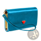 Slim Metallic Pu Leather Wristlet Wallet and Card Holder