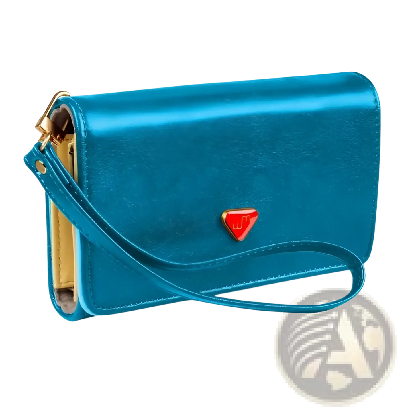 Slim Metallic Pu Leather Wristlet Wallet and Card Holder