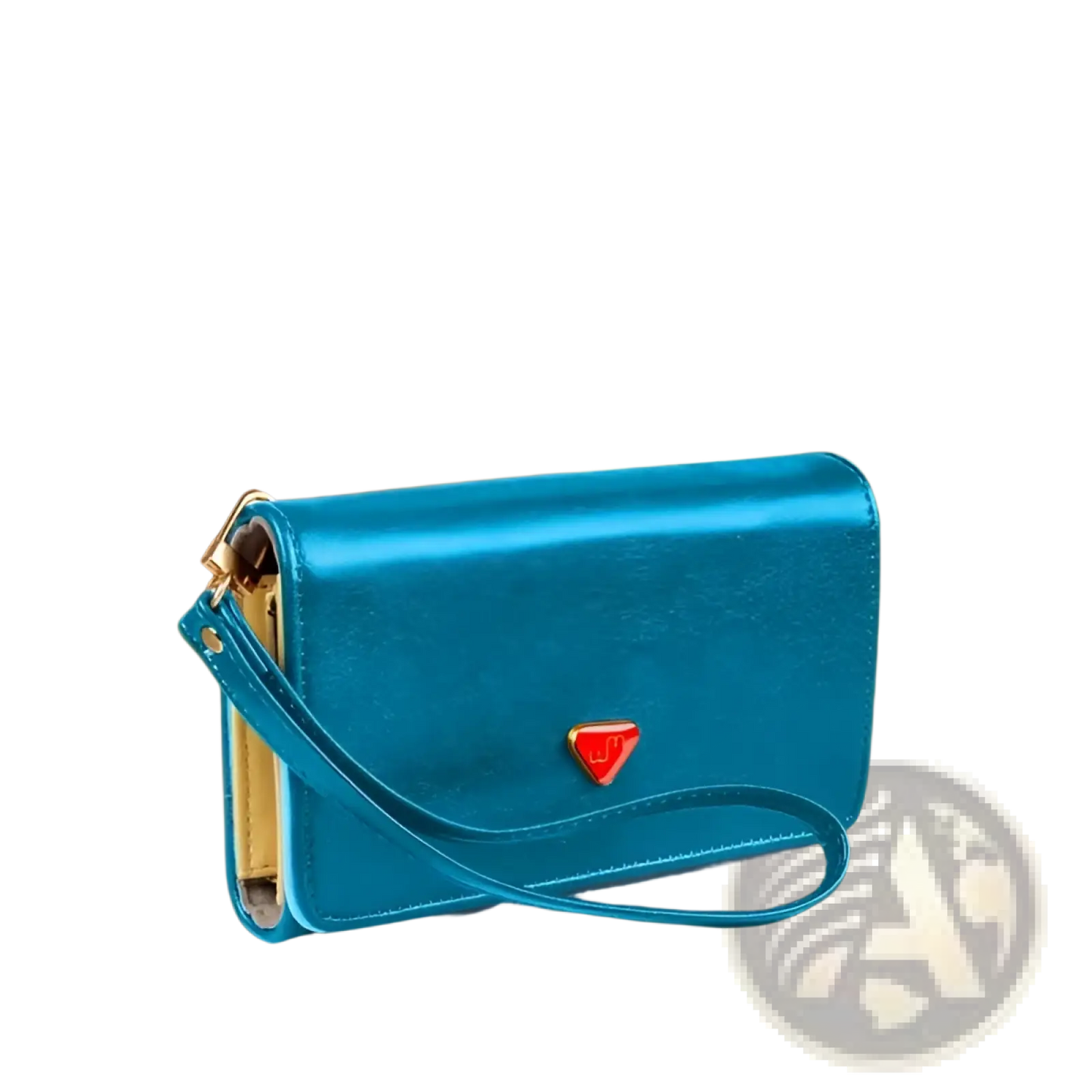 Slim Metallic Pu Leather Wristlet Wallet and Card Holder