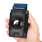 Slim Rfid Carbon Fiber Pop Up Card Wallet with Money Clip