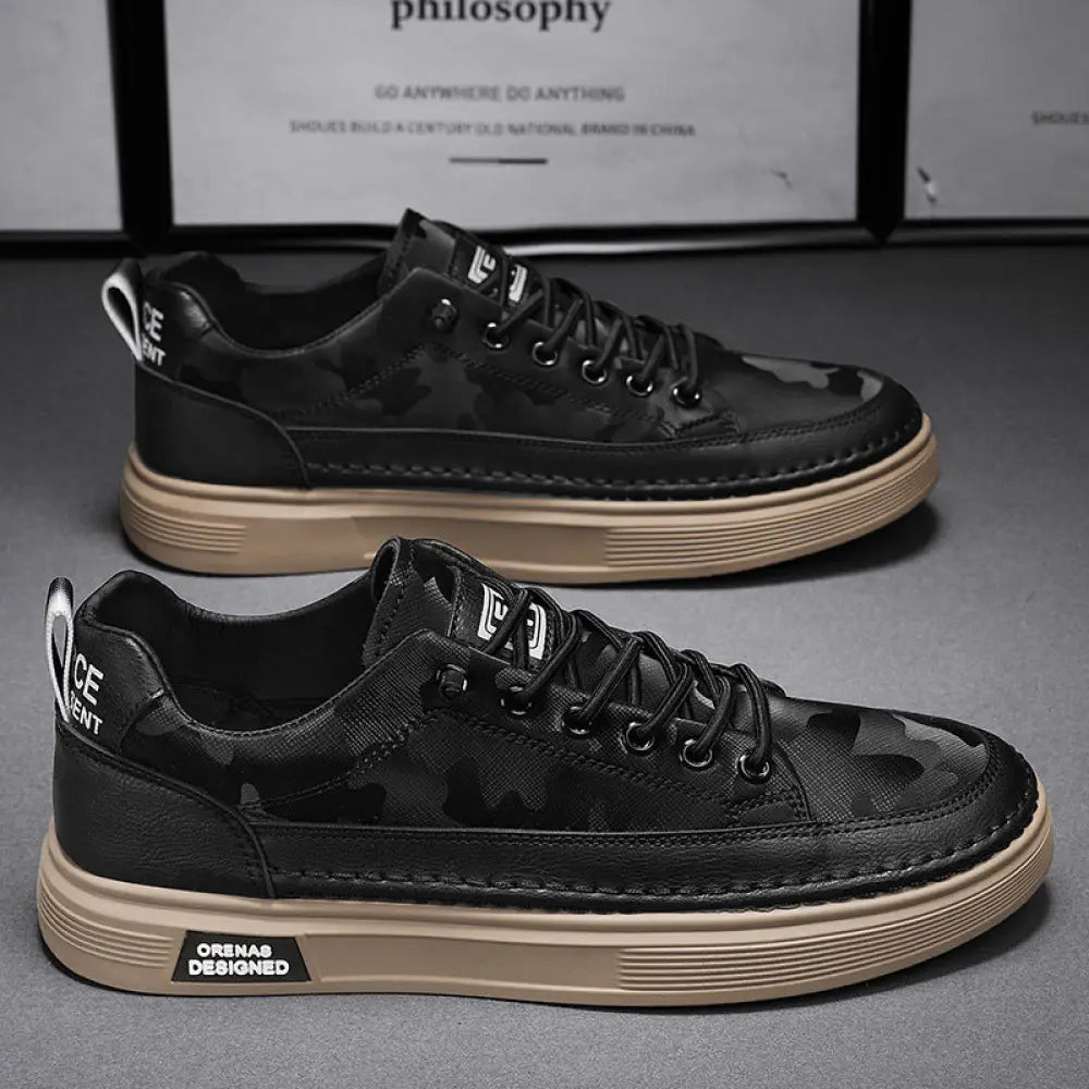 Men's Casual Suede and Leather Slip-on Sneakers