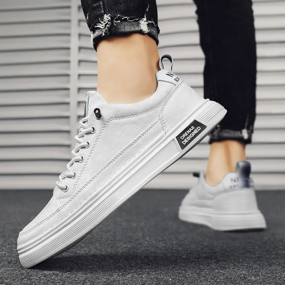 Men's Casual Suede and Leather Slip-on Sneakers