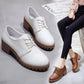 Women's Lace Up Leather Oxford Shoes with Chunky Sole