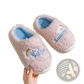 Smiling Cloud and Rainbow Plush Cotton Slippers