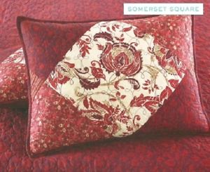 Martha Stewart Collection Somerset Square Standard Sham, Red