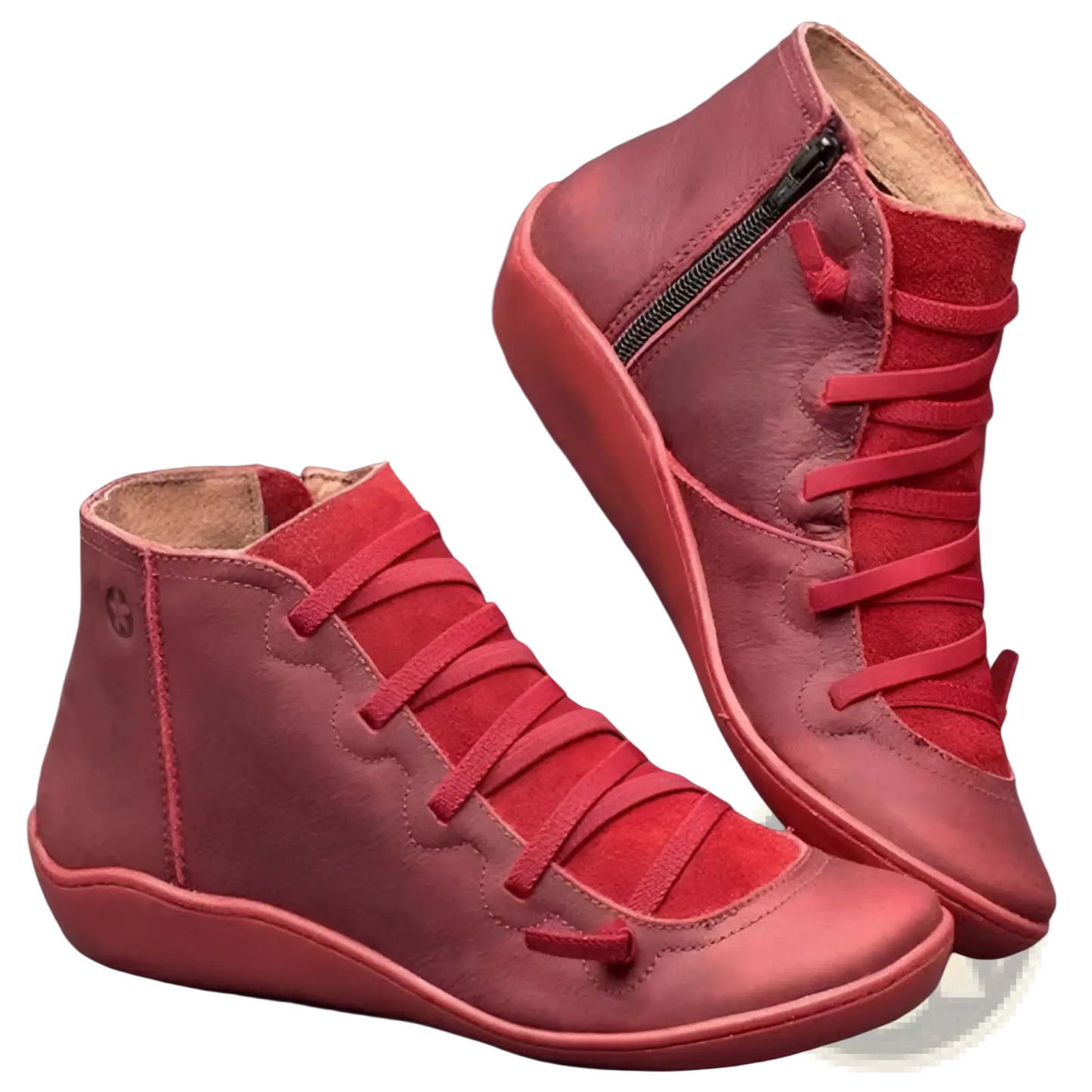 Snake Print Wedge Ankle Boots for Women