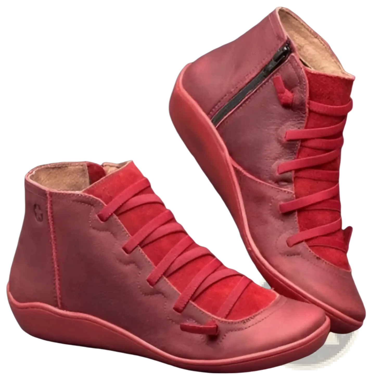 Snake Print Wedge Ankle Boots for Women
