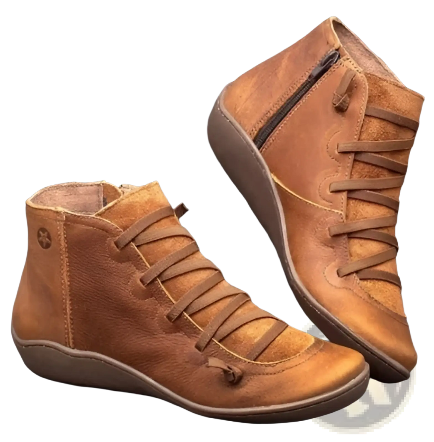 Snake Print Wedge Ankle Boots for Women