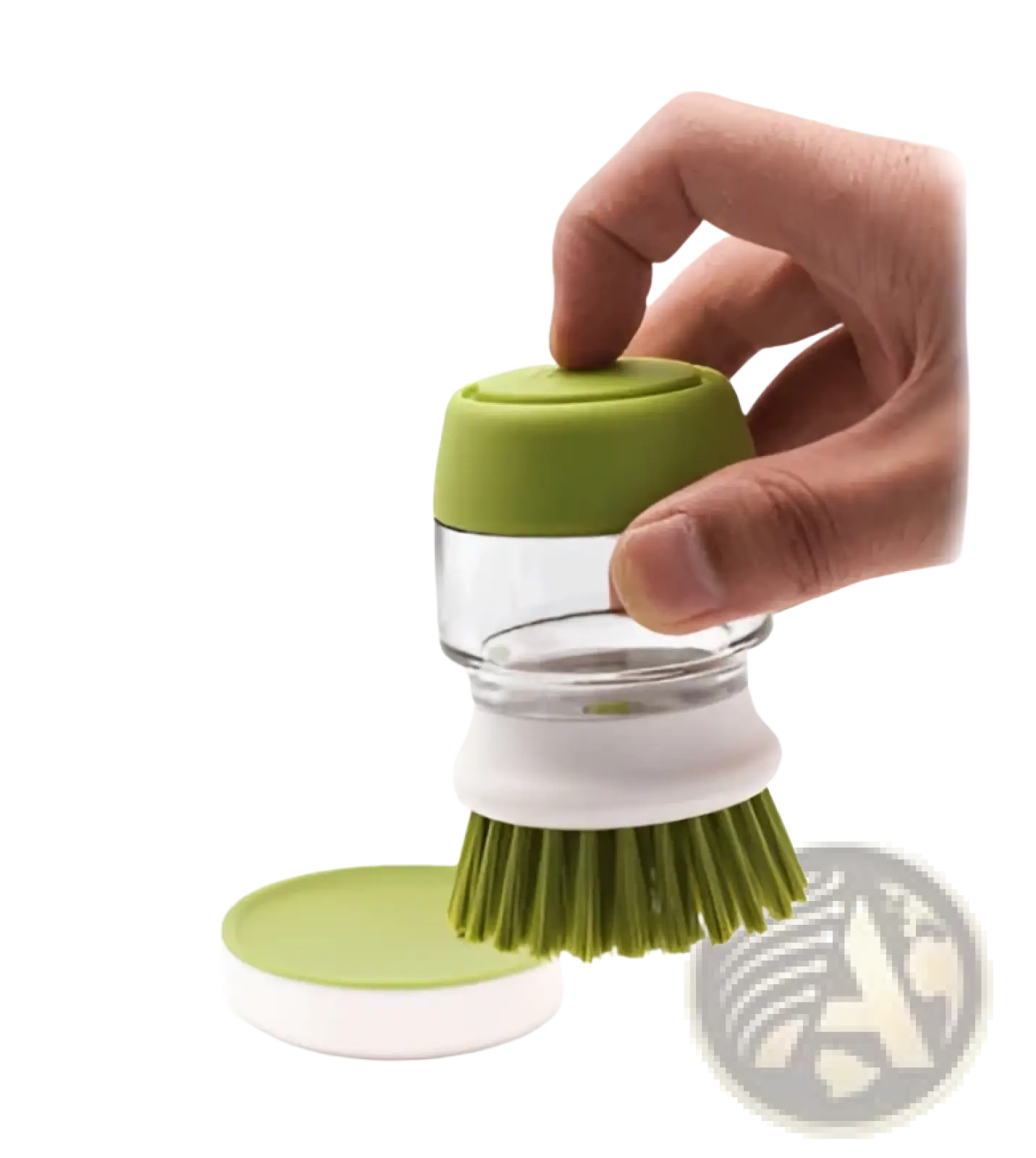 Soap Dispensing Dish Brush with Non Slip Storage Base