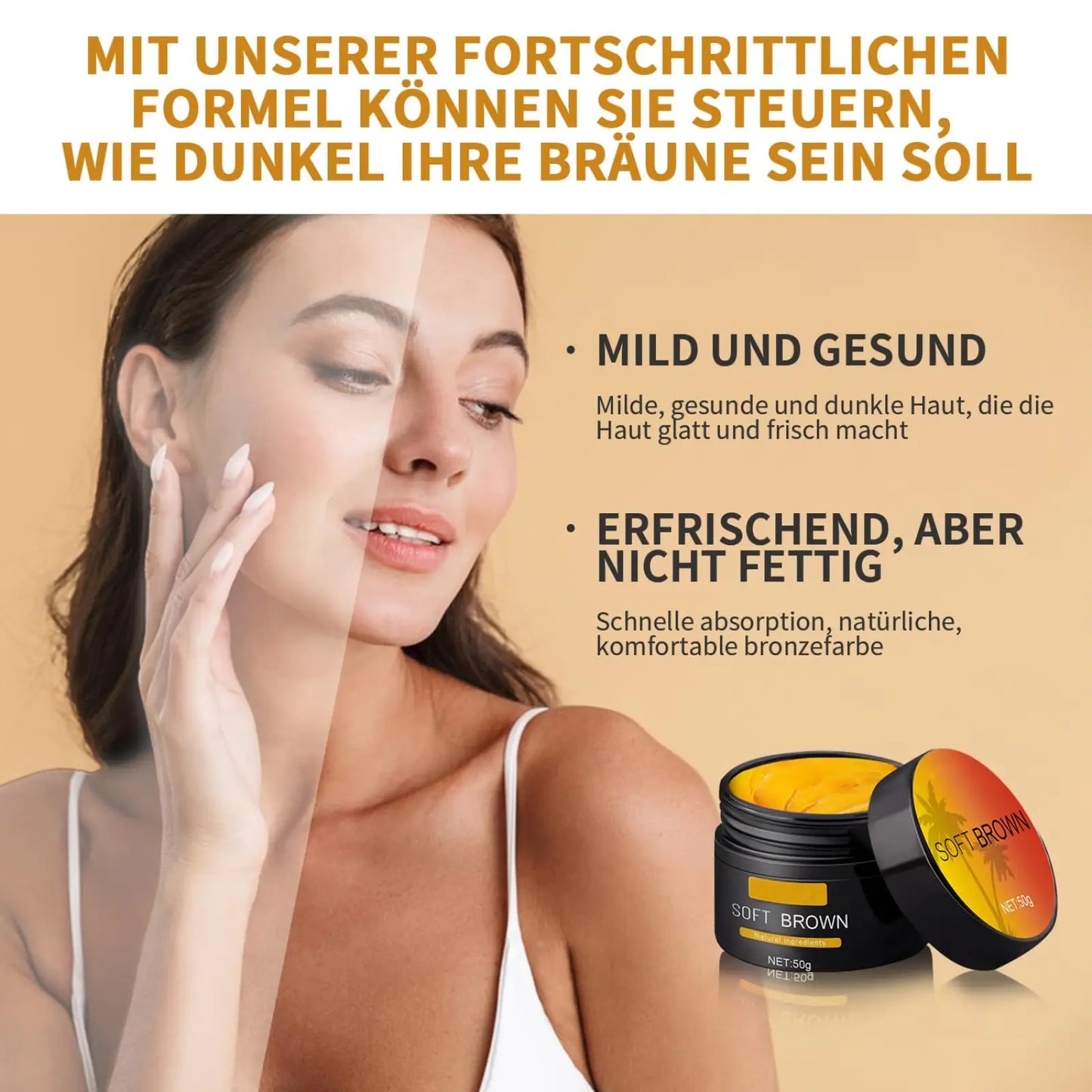 Soft Brown Suntanning Beauty Cream 50g