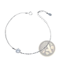 Sparkling Solitaire Moissanite Silver Chain Bracelet