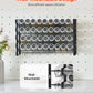 Spice Rack Organizer with 36 Glass Jars 4 Tier Shelf