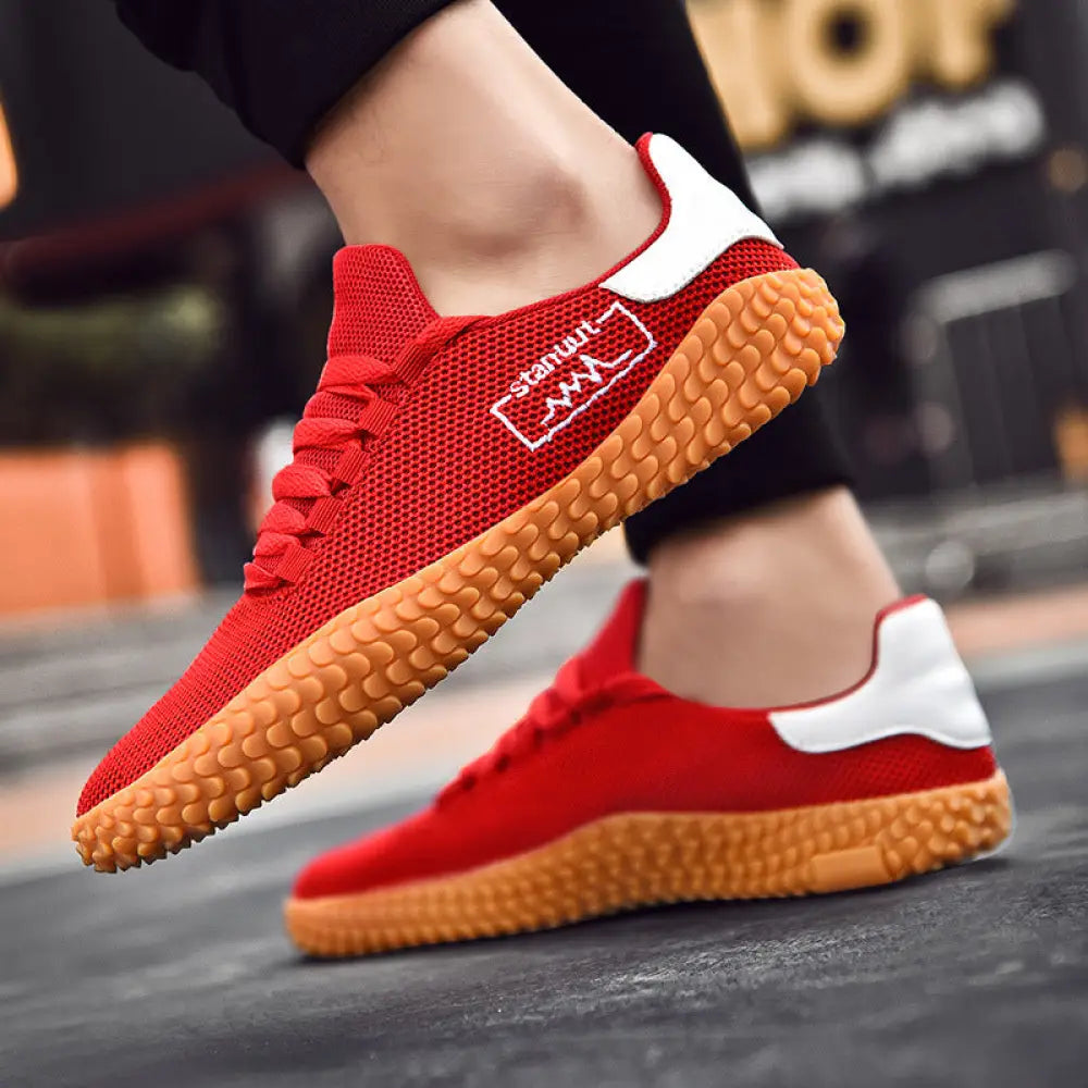 Men's Breathable Flying Woven Mesh Korean Sneakers