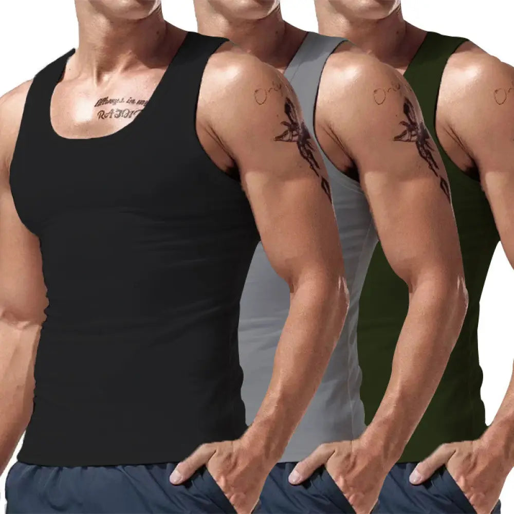 Men's 3-piece Multicolor Summer Tank Top Set