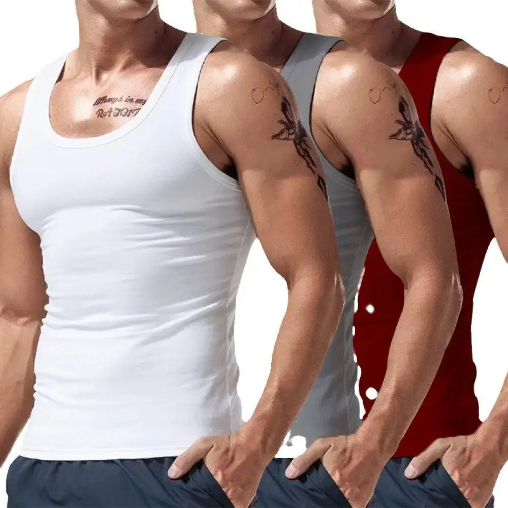 Men's 3-piece Multicolor Summer Tank Top Set