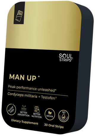 Soul Strips Man Up 30 Vegan Sugar Free Dark Chocolate Flavor 30 Strips