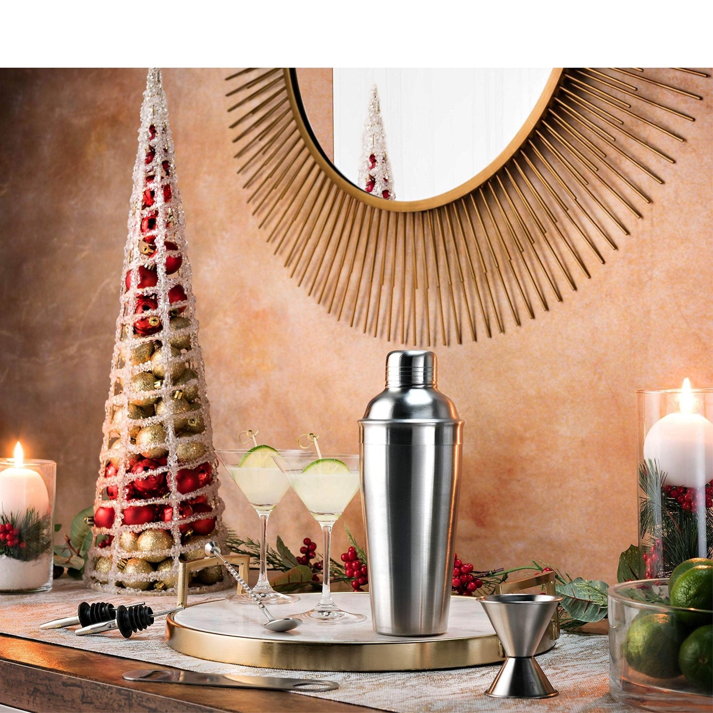 7-Piece Stainless Steel Cocktail Shaker Set