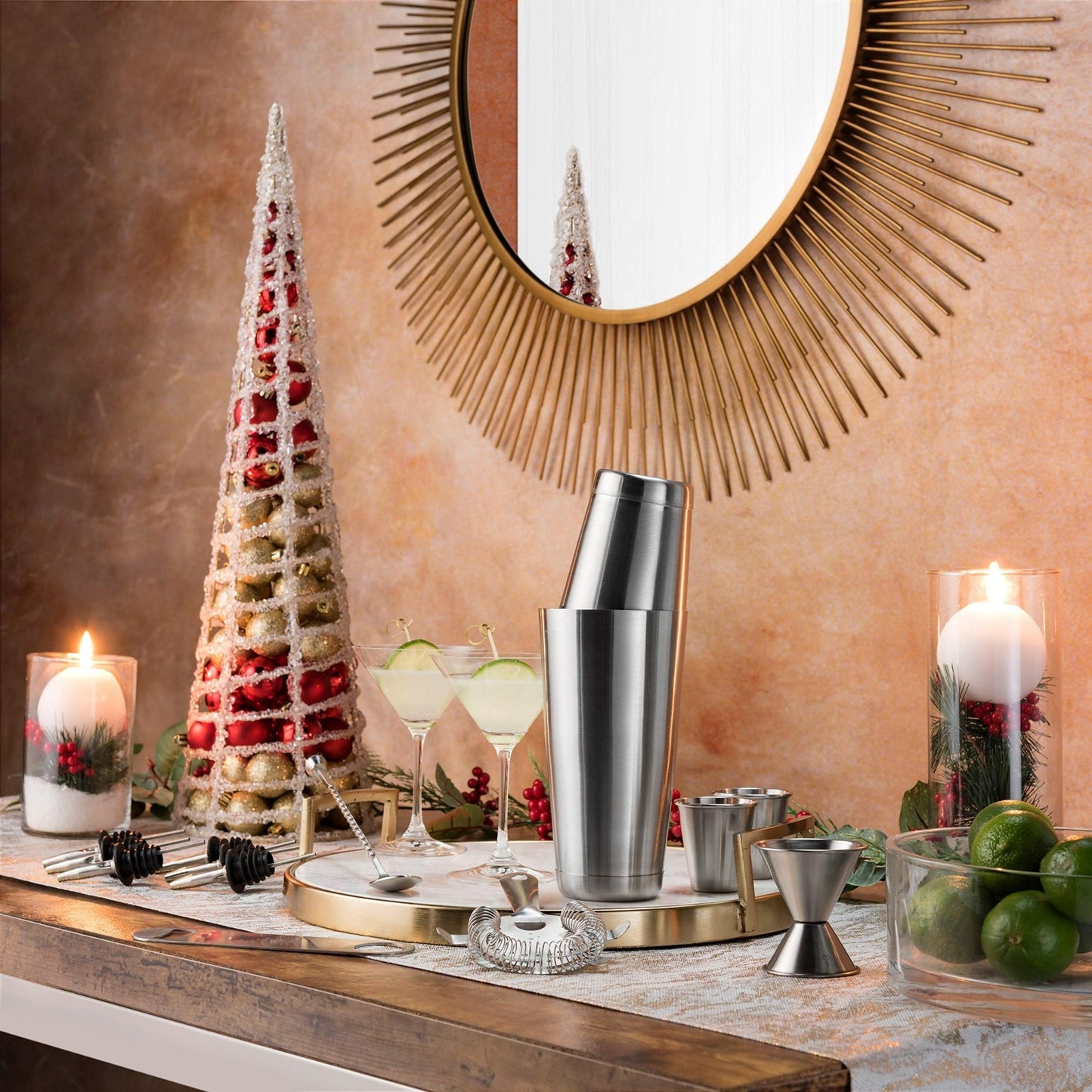 7-Piece Stainless Steel Cocktail Shaker Set