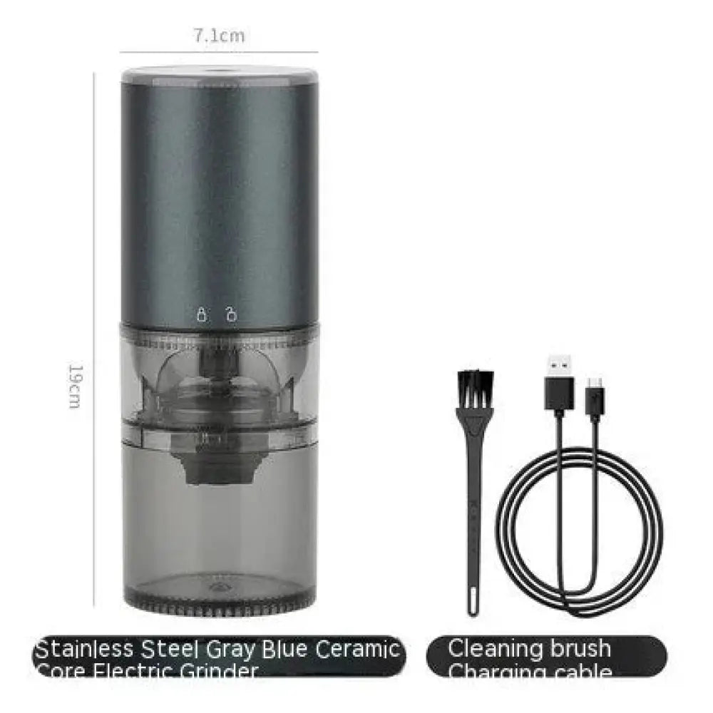 Premium Stainless Steel Electric Coffee Grinder with Glass Base
